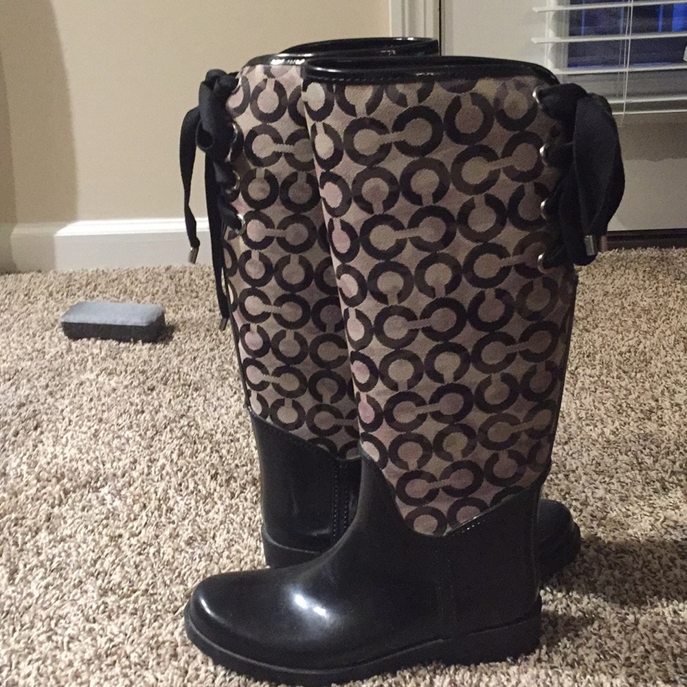 Coach rain boots